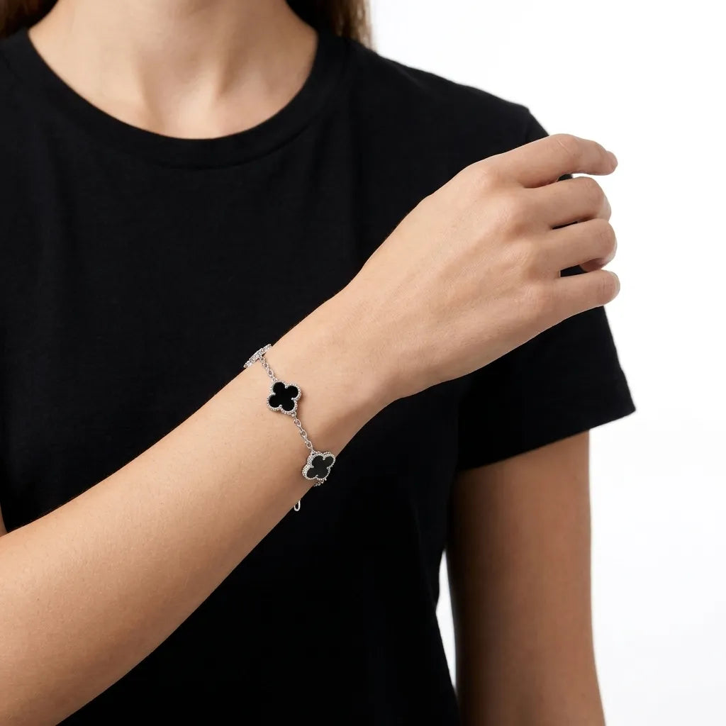 Alba Clover Bracelet Silver