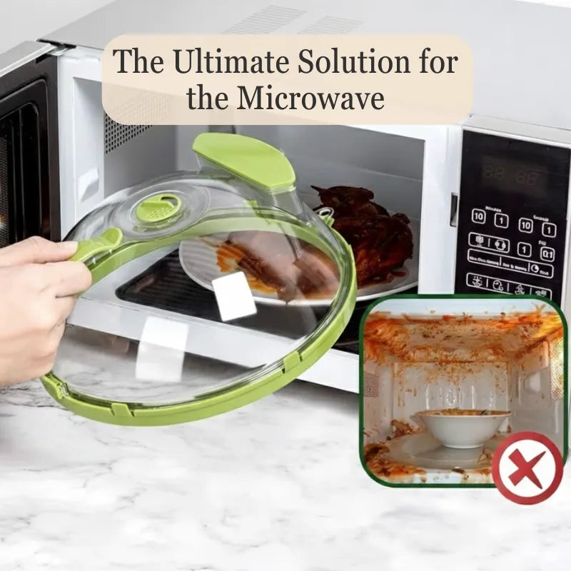 ClearShield Microwave Cover with Steam Valve