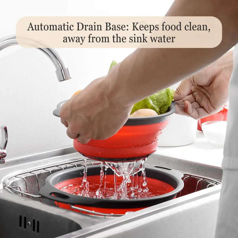SpaceSync 4-Piece Collapsible Strainer Set
