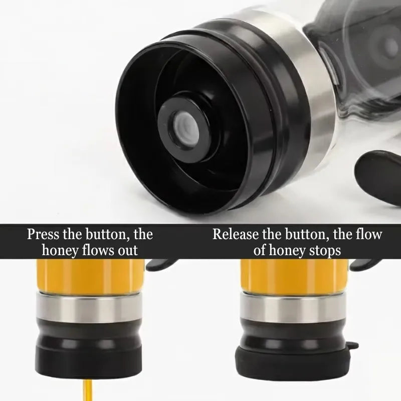 HoneyFlow Glass Honey Dispenser with Anti-Drip System