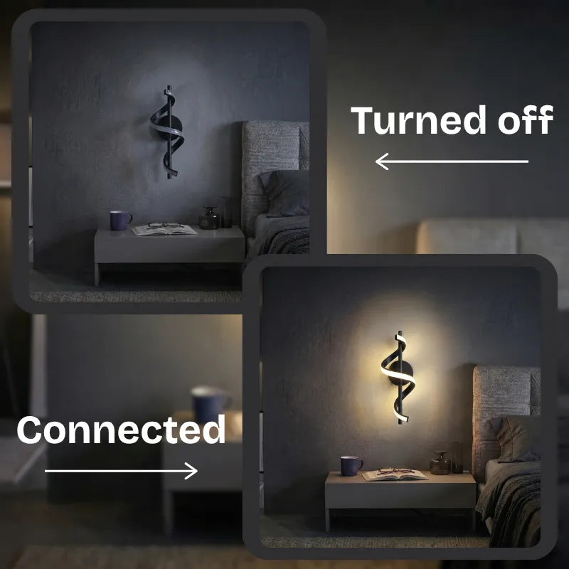 Ribbon Spiral Wall Lamp