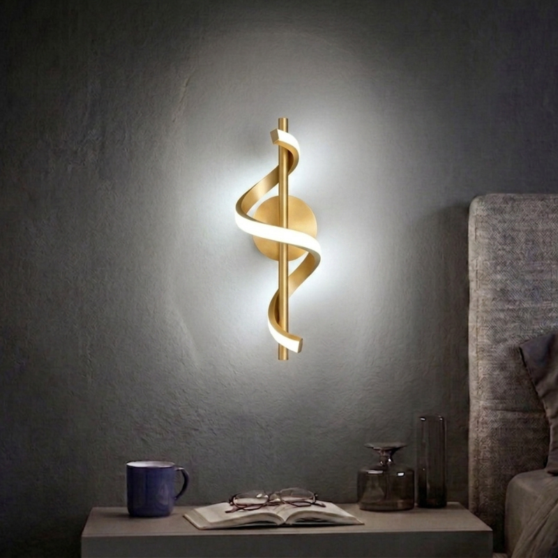 Ribbon Spiral Wall Lamp