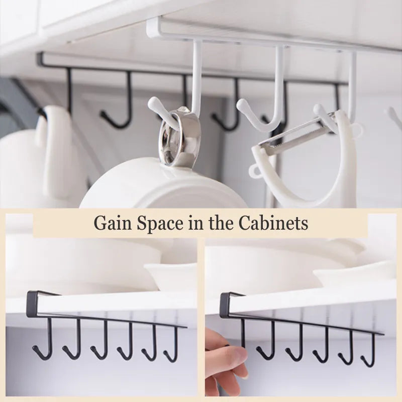 RailGlide Organization Hanger with 6 Hooks