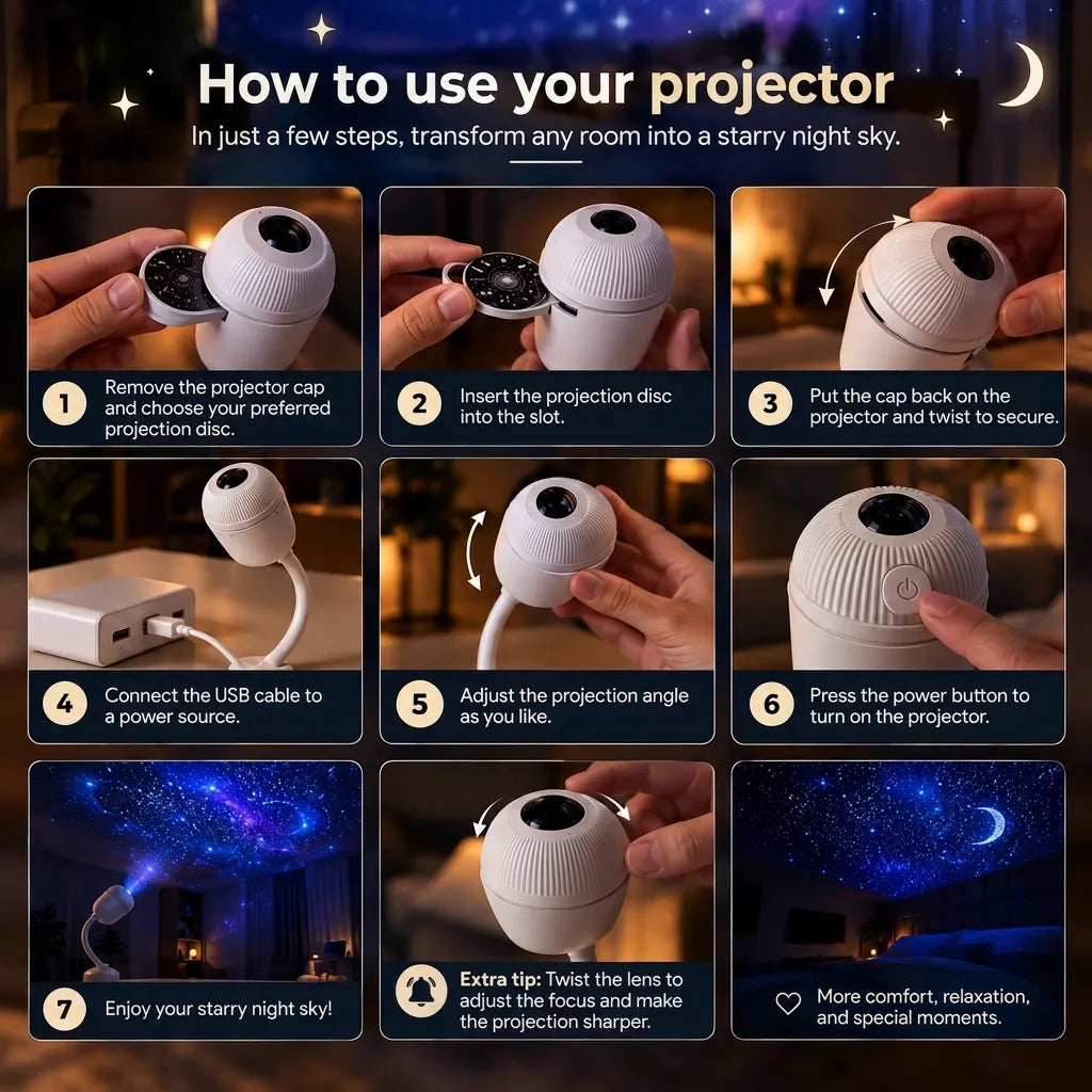 Plug & Play HD Projector with 24 HD Glass Discs