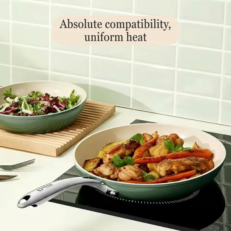 IvoryChef Non-Stick Frying Pan with White Ceramic Coating