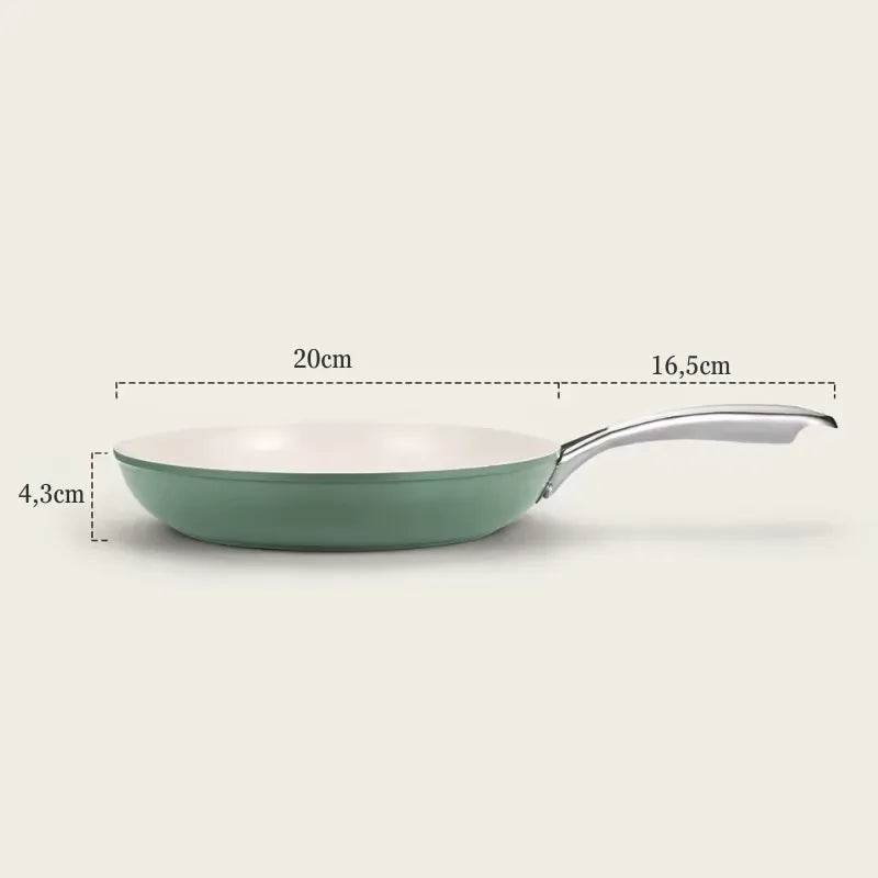 IvoryChef Non-Stick Frying Pan with White Ceramic Coating