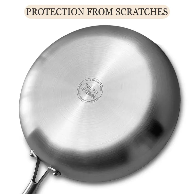 SteelMaster Professional Frying Pan Made of 304 Stainless Steel