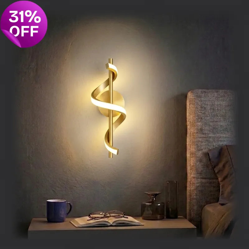 Ribbon Spiral Wall Lamp