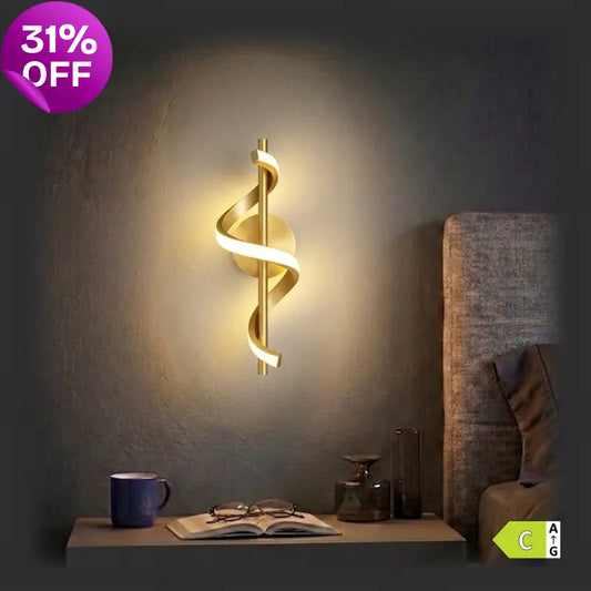 Ribbon Spiral Wall Lamp