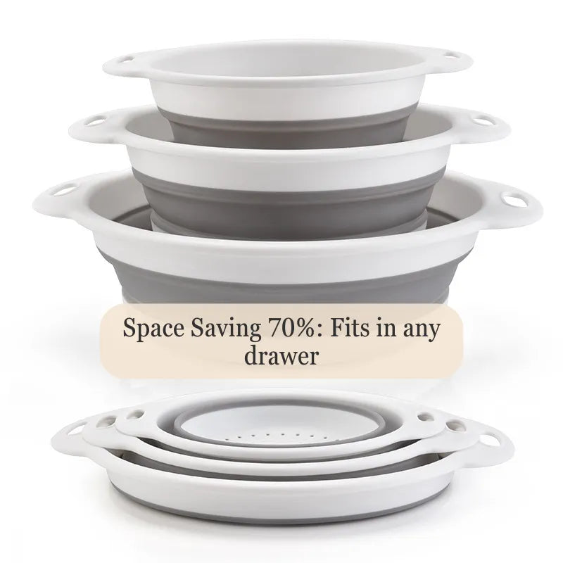 SpaceSync 4-Piece Collapsible Strainer Set