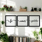 Trio Decorativo Fé, Amor & Gratidão