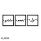 Trio Decorativo Fé, Amor & Gratidão
